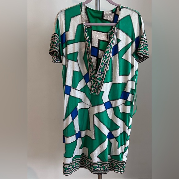 Diane Von Furstenberg Tuvallu Silk blend Geometric Mini Dress - Picture 12 of 12